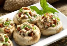 Sour Creamed Stuffed Mushrooms