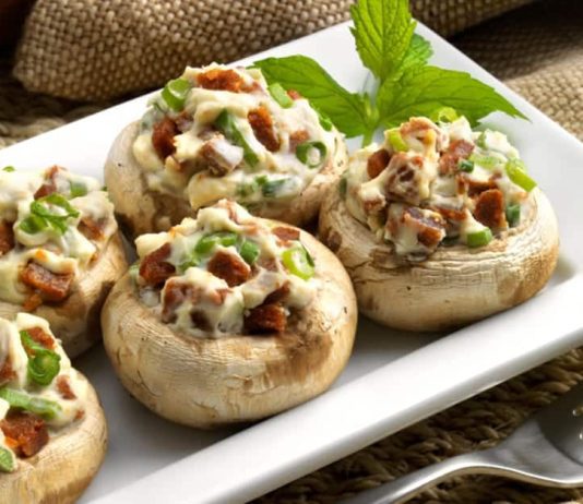 Sour Creamed Stuffed Mushrooms