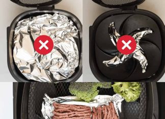 can i put aluminum foil in an air fryer 4