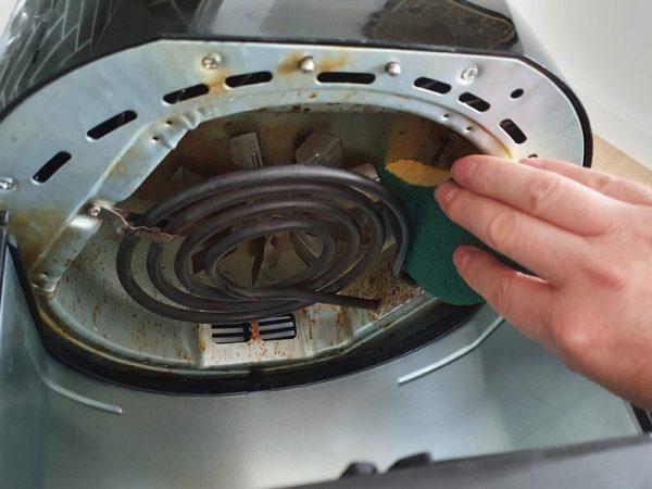 How Do I Clean The Heating Element Of The Air Fryer?