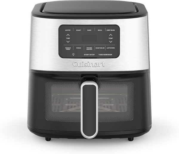 Cuisinart Airfryer, 6-Qt Basket Air Fryer Oven that Roasts, Bakes, Broils  Air Frys Quick  Easy Meals - Digital Display with 5 Presets, Non Stick  Dishwasher Safe, AIR-200