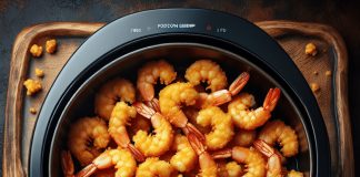 how do you make snacks like popcorn shrimp in an air fryer 1