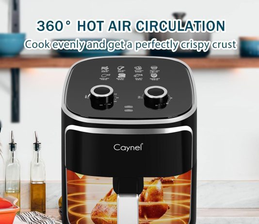 caynel air fryer oven oil free nonstick cooker review