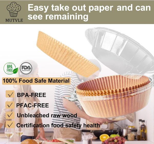 Air Fryer Disposable Paper Liner Square 7.9 Inches, 120Pcs parchment paper liners for 3-6QT Air fryer, Oil-proof, Water-proof, Parchment Baking Paper for Baking Roasting Microwave