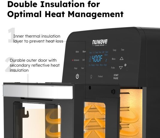 nuwave brio 10 in 1 air fryer 725qt with patented linear t thermal technology for crisping roasting dehydrating and rehe 1
