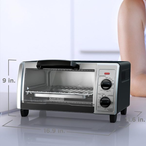 BLACK+DECKER TO1705SB Toaster Oven, Black