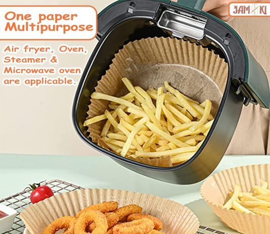 100 pcs air fryer disposable paper liners 16cm x 45cm parchment airfryer for your baking accessories non stick disposabl 1