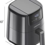 CHEFMAN 2 Qt Mini Air Fryer – Digital Space-Saving Compact Air Fryer with Nonstick Basket – Grey - Image 2