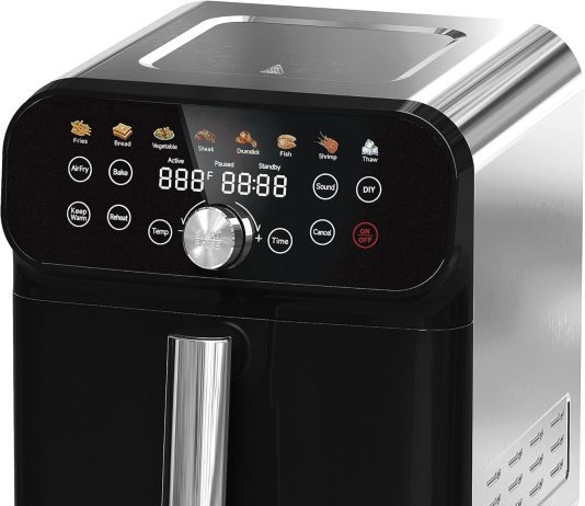 whall air fryer 6qt air fryer oven with led digital touchscreen 12 in 1 cooking functions air fryers dishwasher safe bas