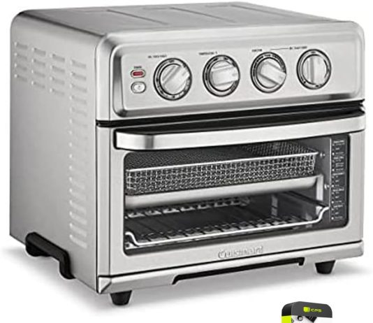 cuisinart toa 70 airfryer toaster oven with grill stainless steel bundle with 1 yr cps enhanced protection pack