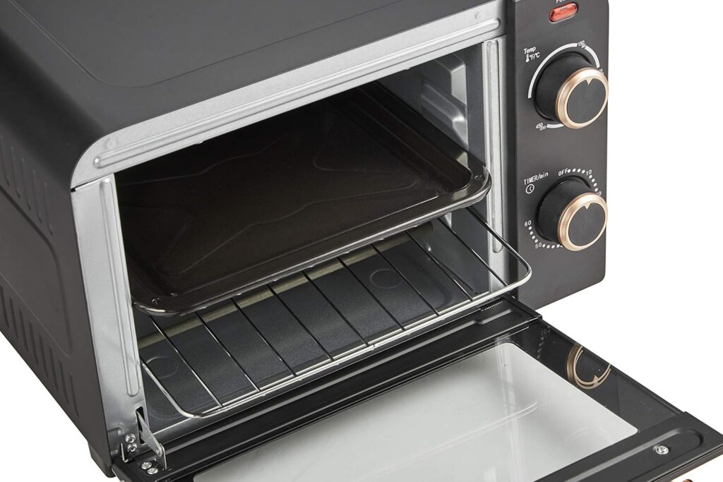 Elite Gourmet Americana ETO1200B Vintage Diner 50’s Retro Countertop Toaster Oven, 1300W, Bake, Broil, Toast, with Temperature Control  Adjustable 60-Minute Timer, Fits 9” Pizza, 4 Slice,
