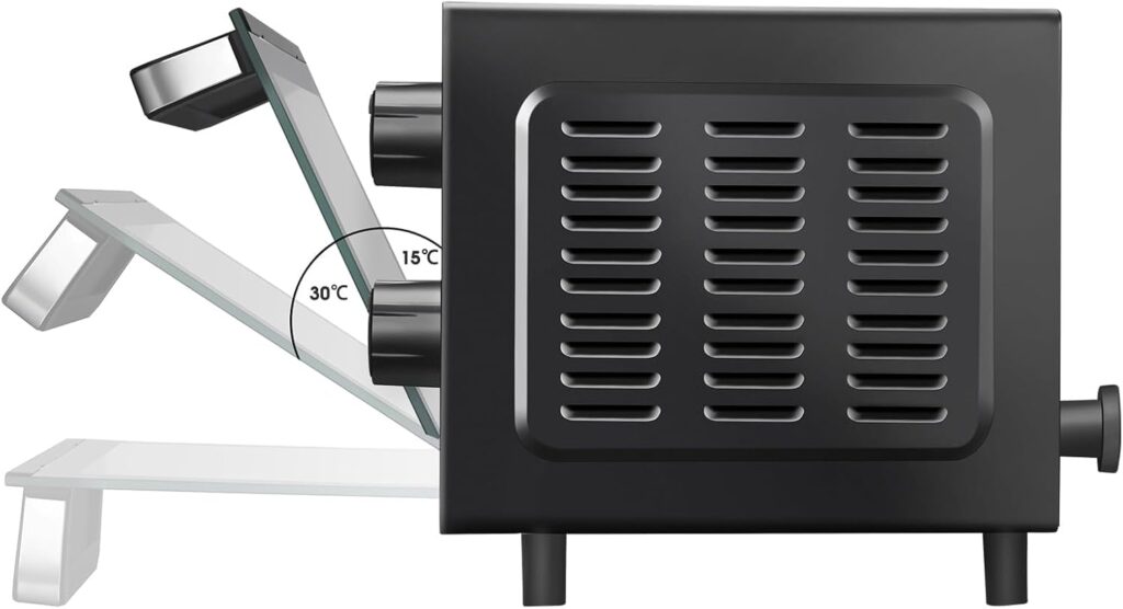 4 Slice Toaster Oven with 3 Setting, Baking Rack and Pan, Black, New