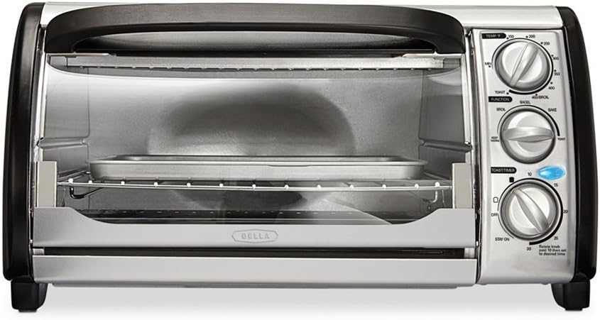 Bella 14326 4-Slice Toaster Oven - Toast, Bake, Broil, and More