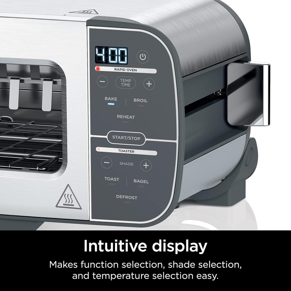 Ninja ST101 Foodi 2-in-1 Flip Toaster, 2-Slice Capacity, Compact Toaster Oven, Snack Maker, Reheat, Defrost, 1500 Watts, Stainless Steel (Renewed), 2-Slice Compact Oven Capacity