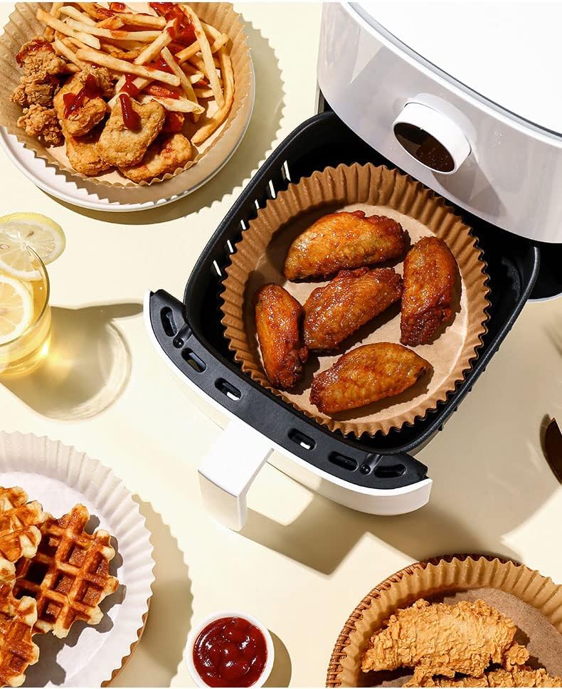 100Pcs Air Fryer Disposable Paper Liner, Non-stick Air Fryer Airfryer Parchment Paper Liners Round, Grease Proof Bakery Baking Paper for Air fryer Basket Roasting, Oil-proof, Food Grade (6.3 Inch) 100Pcs Air Fryer Disposable Paper Liner, Non-stick Air Fryer Airfryer Parchment Paper Liners Round, Grease Proof Bakery Baking Paper for Air fryer Basket Roasting, Oil-proof, Food Grade (6.3 Inch)