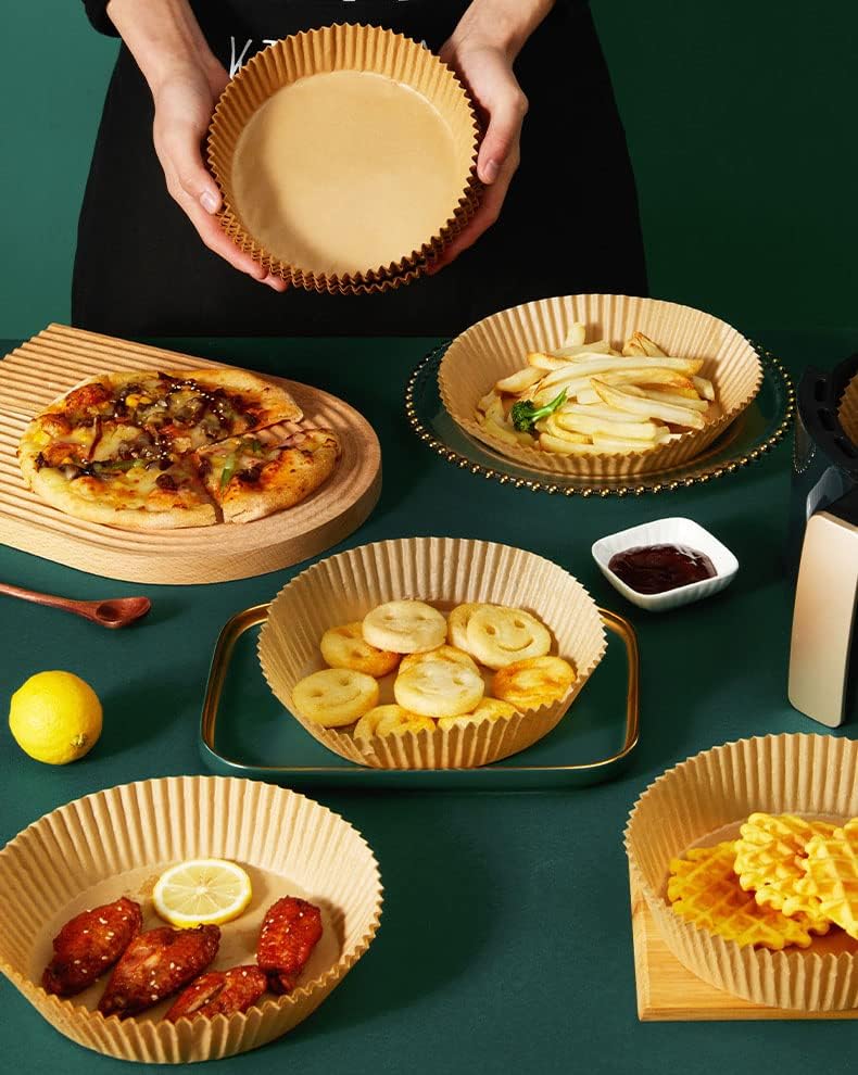 100Pcs Air Fryer Disposable Paper Liner, Non-stick Air Fryer Airfryer Parchment Paper Liners Round, Grease Proof Bakery Baking Paper for Air fryer Basket Roasting, Oil-proof, Food Grade (6.3 Inch) 100Pcs Air Fryer Disposable Paper Liner, Non-stick Air Fryer Airfryer Parchment Paper Liners Round, Grease Proof Bakery Baking Paper for Air fryer Basket Roasting, Oil-proof, Food Grade (6.3 Inch)