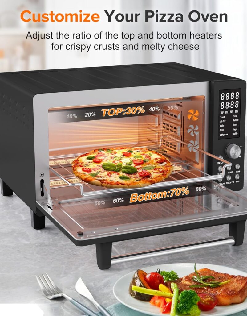 Nuwave Bravo Pro Smart Air Fryer Toaster Oven Combo, Airfryer Convection Oven Countertop, 10-in-1 Functions with Quicker Even Crisp Technology, 1800W, 50-450°F, PFAS-Free, 21QT, Black Nuwave Bravo Pro Smart Air Fryer Toaster Oven Combo, Airfryer Convection Oven Countertop, 10-in-1 Functions with Quicker Even Crisp Technology, 1800W, 50-450°F, PFAS-Free, 21QT, Black