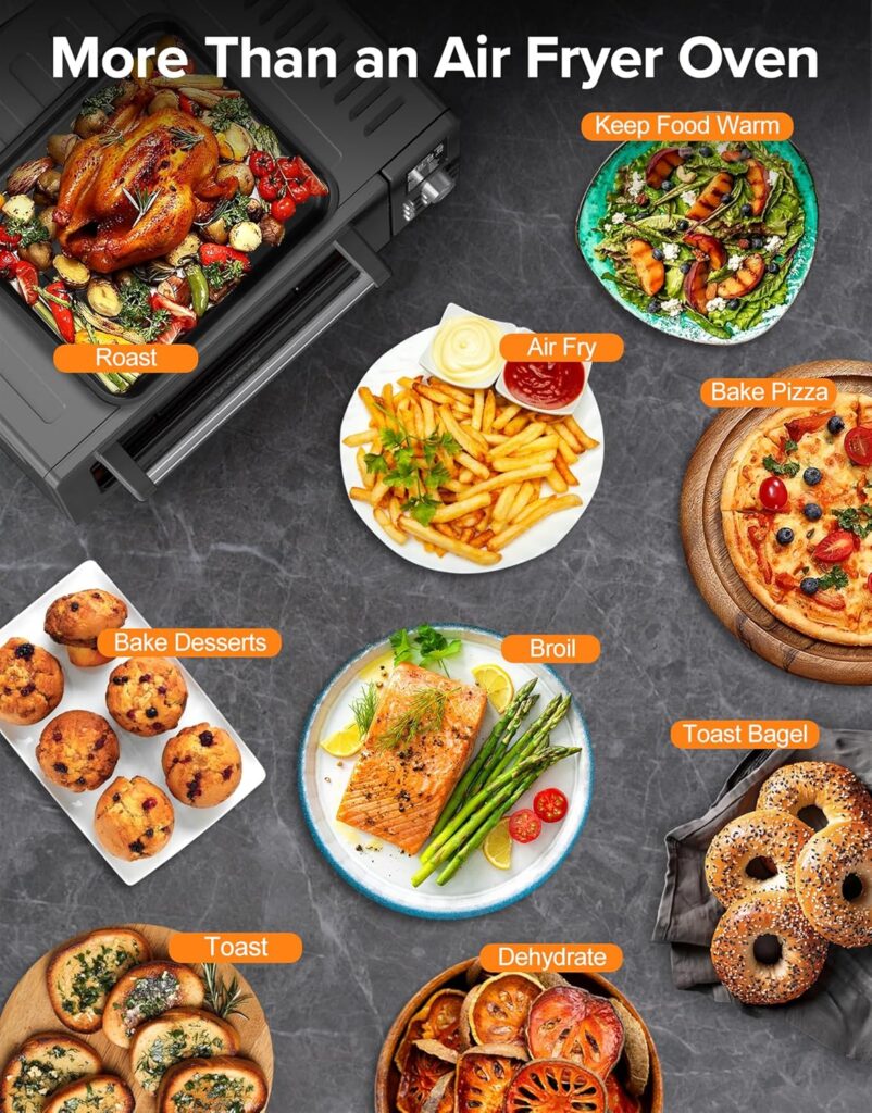 Nuwave Bravo Pro Smart Air Fryer Toaster Oven Combo, Airfryer Convection Oven Countertop, 10-in-1 Functions with Quicker Even Crisp Technology, 1800W, 50-450°F, PFAS-Free, 21QT, Black Nuwave Bravo Pro Smart Air Fryer Toaster Oven Combo, Airfryer Convection Oven Countertop, 10-in-1 Functions with Quicker Even Crisp Technology, 1800W, 50-450°F, PFAS-Free, 21QT, Black