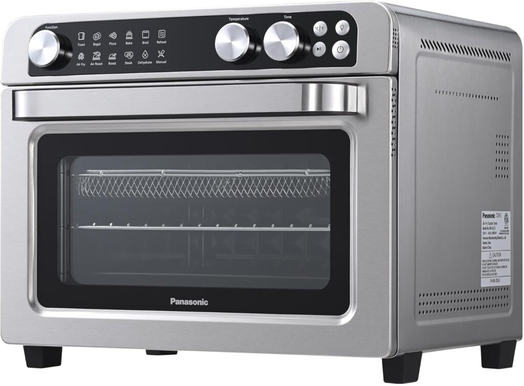 Panasonic FlashXpress Toaster Oven Countertop, 4-Slice Small Toaster Oven Compact Size with Double Infrared Heating, 6 Auto Cook Options and Precise Temperature Control, 1300W - NB-G110P (Silver) Panasonic FlashXpress Toaster Oven Countertop, 4-Slice Small Toaster Oven Compact Size with Double Infrared Heating, 6 Auto Cook Options and Precise Temperature Control, 1300W - NB-G110P (Silver)