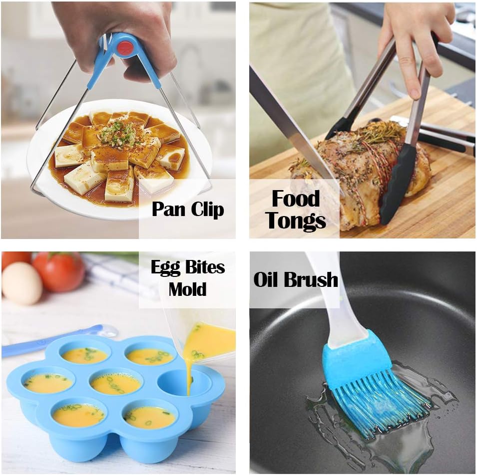 8 inch Air Fryer Accessories with Recipe Cookbook, Compatiblefor 5.3 QT-5.8 QT and Larger Size Air Fryer and Pressure Cooker, Gowise USA, COSORI,Cozyna 8 inch Air Fryer Accessories with Recipe Cookbook, Compatiblefor 5.3 QT-5.8 QT and Larger Size Air Fryer and Pressure Cooker, Gowise USA, COSORI,Cozyna