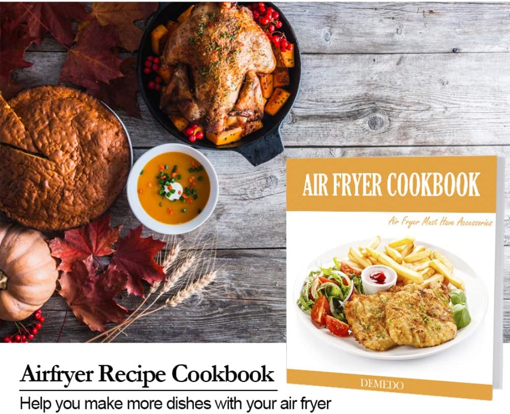 8 inch Air Fryer Accessories with Recipe Cookbook, Compatiblefor 5.3 QT-5.8 QT and Larger Size Air Fryer and Pressure Cooker, Gowise USA, COSORI,Cozyna 8 inch Air Fryer Accessories with Recipe Cookbook, Compatiblefor 5.3 QT-5.8 QT and Larger Size Air Fryer and Pressure Cooker, Gowise USA, COSORI,Cozyna