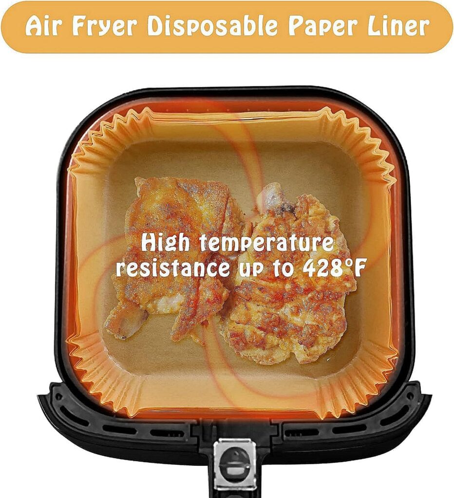 Air Fryer Liners Disposable Compatible with COSORI Air Fryer 6 Qt, 100 Pcs Unbleached Parchment Paper for 5-8 Qt 7.9 Inch Square Parchment Paper for Baking Non-Stick Air Fryer Liners Disposable Compatible with COSORI Air Fryer 6 Qt, 100 Pcs Unbleached Parchment Paper for 5-8 Qt 7.9 Inch Square Parchment Paper for Baking Non-Stick