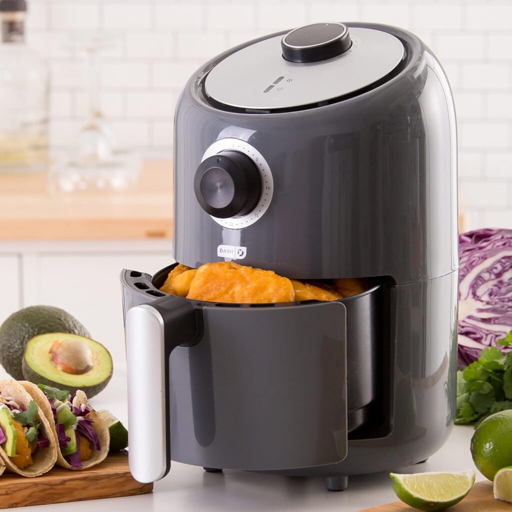 Dash Compact Air Fryer - Healthy Cooking with Auto Shut-Off Feature, Adjustable Temperature Control Nonstick Fry Basket - Has AirCrisp® Technology - 2 Quart - Cool Grey Dash Compact Air Fryer - Healthy Cooking with Auto Shut-Off Feature, Adjustable Temperature Control Nonstick Fry Basket - Has AirCrisp® Technology - 2 Quart - Cool Grey