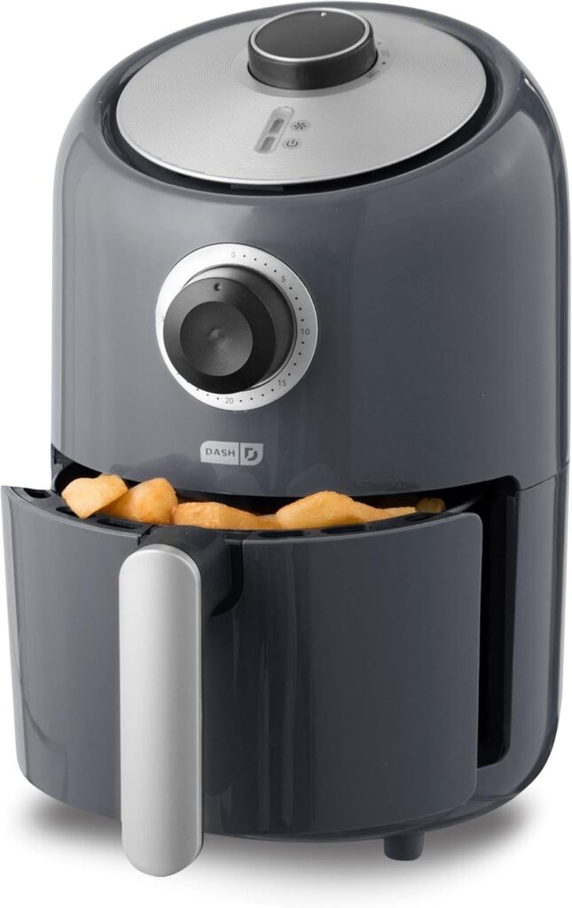 Dash Compact Air Fryer - Healthy Cooking with Auto Shut-Off Feature, Adjustable Temperature Control Nonstick Fry Basket - Has AirCrisp® Technology - 2 Quart - Cool Grey Dash Compact Air Fryer - Healthy Cooking with Auto Shut-Off Feature, Adjustable Temperature Control Nonstick Fry Basket - Has AirCrisp® Technology - 2 Quart - Cool Grey