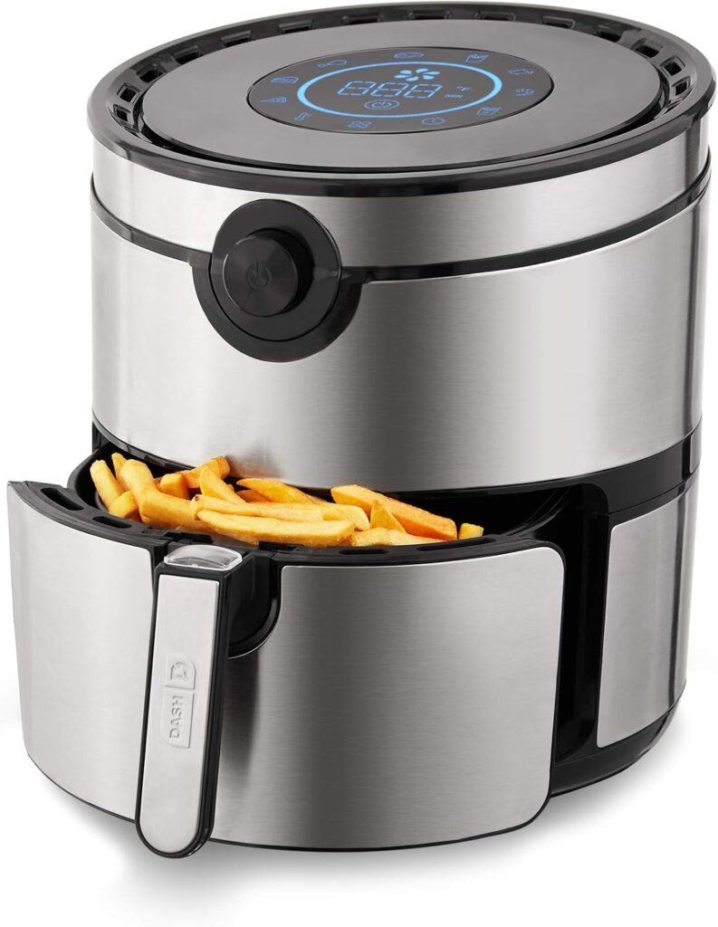 Dash DMAF360GBAQ02 Aircrisp® Pro Digital Air Fryer + Oven Cooker with Digital Display + 8 Presets, Temperature Control, Non Stick Fry Basket, Recipe Guide + Auto Shut Off Feature, 3qt, Aqua Dash DMAF360GBAQ02 Aircrisp® Pro Digital Air Fryer + Oven Cooker with Digital Display + 8 Presets, Temperature Control, Non Stick Fry Basket, Recipe Guide + Auto Shut Off Feature, 3qt, Aqua