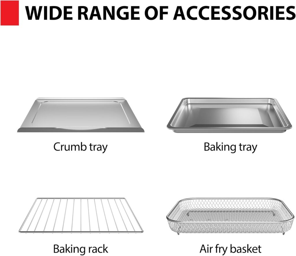 TOSHIBA ChefFry Air Fryer Toaster Oven Combo, 26.4 QT Large Capacity, 12-in-1 Countertop Toaster Oven, Stainless Steel TOSHIBA ChefFry Air Fryer Toaster Oven Combo, 26.4 QT Large Capacity, 12-in-1 Countertop Toaster Oven, Stainless Steel