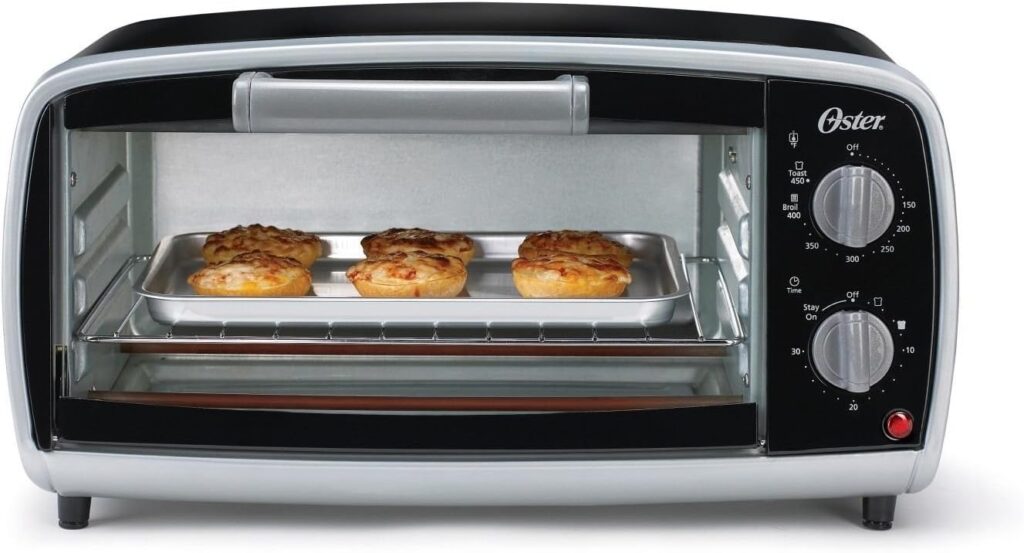 Oster Toaster Oven, 4 Slice, Black (TSSTTVVG01) Oster Toaster Oven, 4 Slice, Black (TSSTTVVG01)