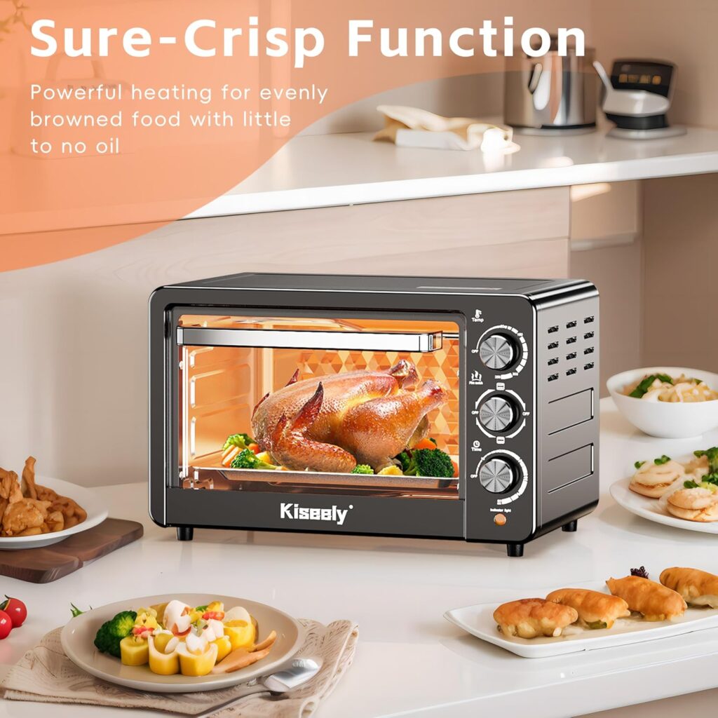 Toaster Oven Countertop, 22L Large Stainless Oven with Adjustable Temperatures and Timer, Multifunction Toaster Oven for Bake, Roast, Broil, Toast, Includes Baking Pan, Rack (BD1) Toaster Oven Countertop, 22L Large Stainless Oven with Adjustable Temperatures and Timer, Multifunction Toaster Oven for Bake, Roast, Broil, Toast, Includes Baking Pan, Rack (BD1)