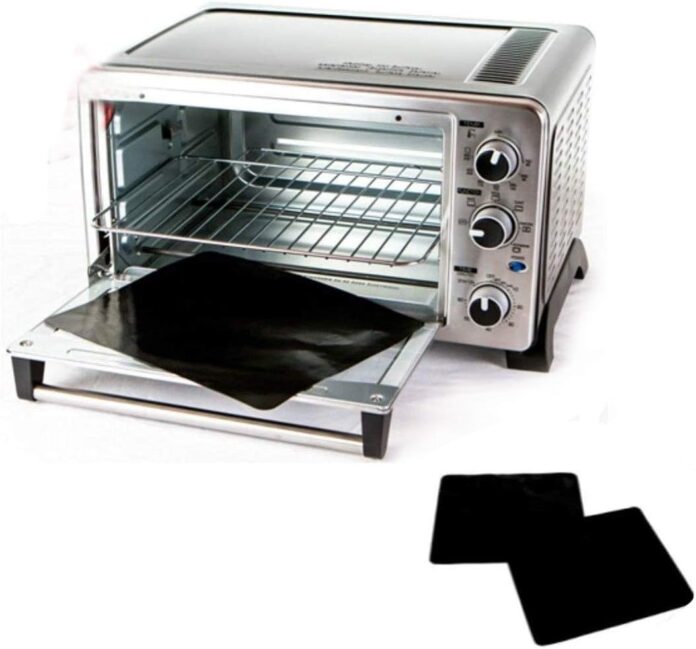 two-pack-100-non-stick-11-toaster-oven-liner-finally-prevent-spillovers-gunk-odors-great-teflon-liner-for-toaster-ovens-