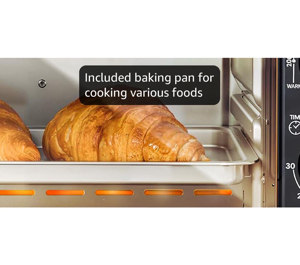 Elite Gourmet ETO490 9L/4 Slice Countertop Toaster Oven with 30-Minute Timer, Adjustable Temperature Control, Includes Baking Pan and Wire Rack, Bake, Broil, Toast, Black Elite Gourmet ETO490 9L/4 Slice Countertop Toaster Oven with 30-Minute Timer, Adjustable Temperature Control, Includes Baking Pan and Wire Rack, Bake, Broil, Toast, Black