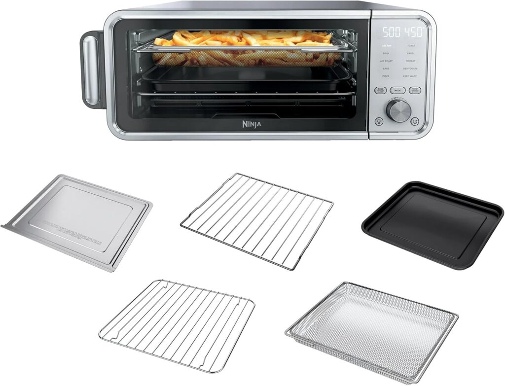 Ninja FT405CO 10-in-1 Digital Air Fry Oven with Extra Large Capacity, Flip Up and Away, Stainless Steel Body, and Temperature Control (Renewed) Ninja FT405CO 10-in-1 Digital Air Fry Oven with Extra Large Capacity, Flip Up and Away, Stainless Steel Body, and Temperature Control (Renewed)