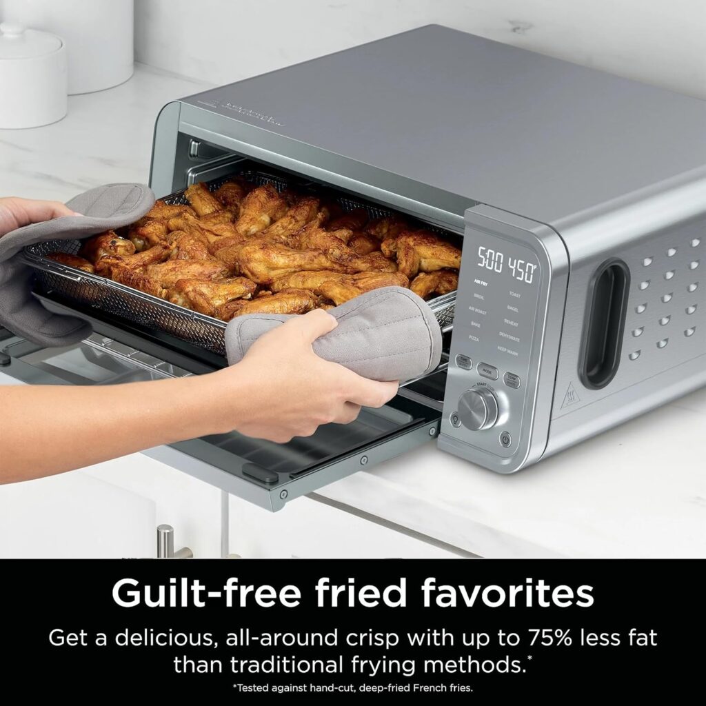 Ninja FT405CO 10-in-1 Digital Air Fry Oven with Extra Large Capacity, Flip Up and Away, Stainless Steel Body, and Temperature Control (Renewed) Ninja FT405CO 10-in-1 Digital Air Fry Oven with Extra Large Capacity, Flip Up and Away, Stainless Steel Body, and Temperature Control (Renewed)