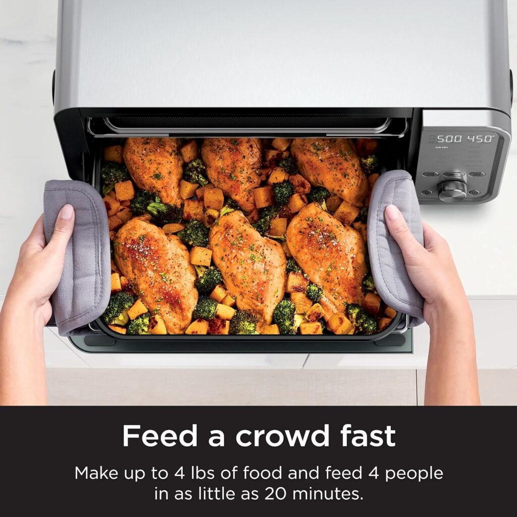 Ninja FT405CO 10-in-1 Digital Air Fry Oven with Extra Large Capacity, Flip Up and Away, Stainless Steel Body, and Temperature Control (Renewed) Ninja FT405CO 10-in-1 Digital Air Fry Oven with Extra Large Capacity, Flip Up and Away, Stainless Steel Body, and Temperature Control (Renewed)