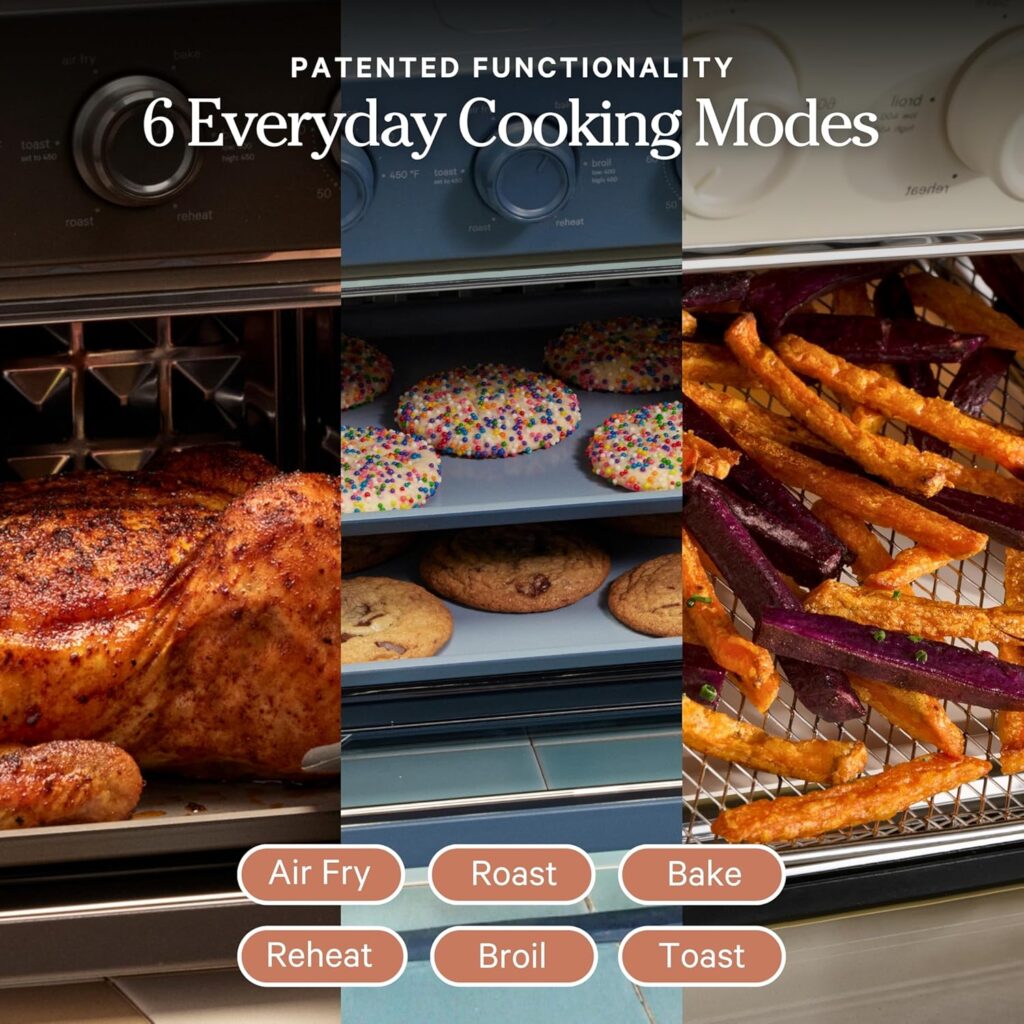 Our Place Wonder Oven | 6-in-1 Stainless Steel Air Fryer Toaster Oven Combo with Basket, Rack, Pan Tray | Compact 13 QT Countertop Capacity - Toast, Roast, Bake, Reheat, Broil Steam | Blue Salt Our Place Wonder Oven | 6-in-1 Stainless Steel Air Fryer Toaster Oven Combo with Basket, Rack, Pan Tray | Compact 13 QT Countertop Capacity - Toast, Roast, Bake, Reheat, Broil Steam | Blue Salt