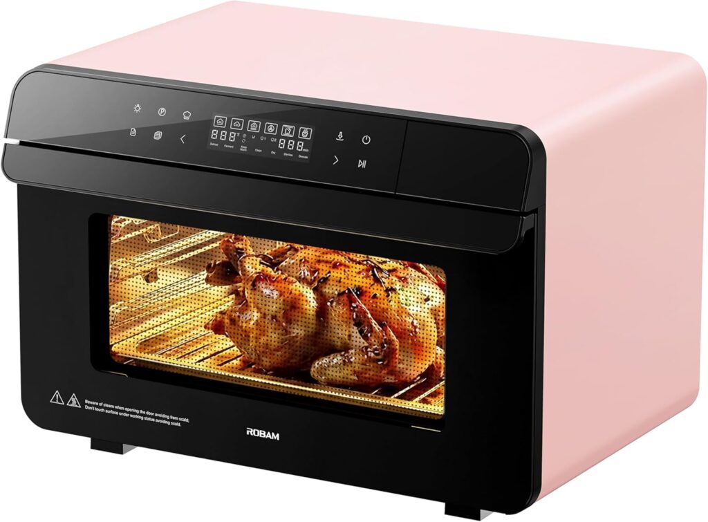 ROBAM Toaster Air Fryer Combi Oven, Countertop Steam Oven 20-in-1 with Convection Steam Roast Bake, Multi-Stage Cooking, Self-Clean, 7 Modes, 30 Built-In Recipes, for Kitchen Pizza Baking (White) ROBAM Toaster Air Fryer Combi Oven, Countertop Steam Oven 20-in-1 with Convection Steam Roast Bake, Multi-Stage Cooking, Self-Clean, 7 Modes, 30 Built-In Recipes, for Kitchen Pizza Baking (White)