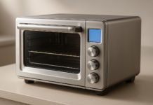 Cuisinart TOB-135 Deluxe Convection Toaster Oven Broiler, Brushed Stainless, 9.3″ x 18.3″ x 15.3″, Silver