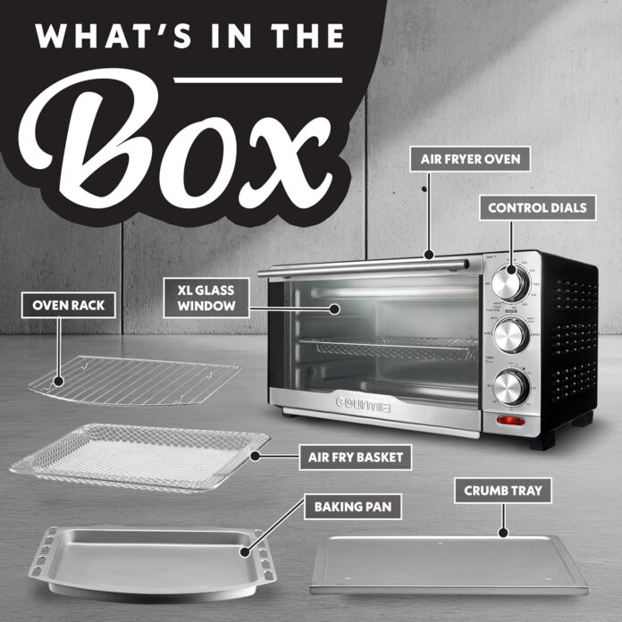 gourmia-air-fryer-toaster-combo-6-in-1-multi-function-countertop-oven-adjustable-temperature-timer-fry-basket-baking-pan