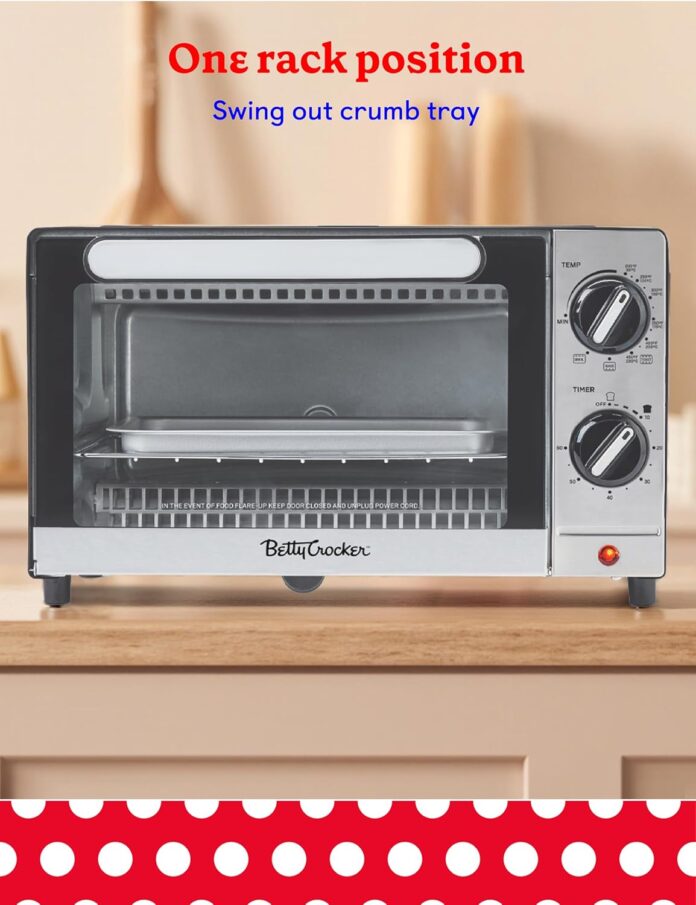 betty-crocker-9l-toaster-oven-2-slice-toaster-with-chrome-plated-front-stainless-steel-handle-bake-broil-toast-functions-3