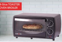 EUROSTAR TO900B 4-Slice Toaster Oven Broiler, Black