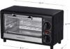 OVENTE 8L Countertop Toaster Oven with 60-Minute Timer, Adjustable Temperature Control, Easy-to-Clean Baking Pan, 750W Compact Mini for Pizza, Toast, Bake, and Broil, Black TO2808B