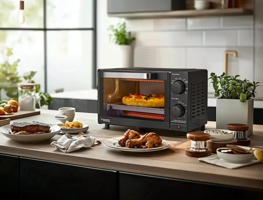 small countertop oven for small families, easy-clean toaster oven with multiple settings, breakfast heating small countertop oven for small families, easy-clean toaster oven with multiple settings, breakfast heating