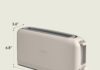 Bella 2 Slice Slim Toaster, Fits-anywhere™ Kitchenware, 6 Setting Shade Control with Reheat & Cancel Buttons, Fits sourdough, 10” Long Slot, Anti Jam & Auto Shutoff, 900 Watt, Oatmilk