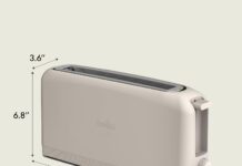 Bella 2 Slice Slim Toaster, Fits-anywhere™ Kitchenware, 6 Setting Shade Control with Reheat & Cancel Buttons, Fits sourdough, 10” Long Slot, Anti Jam & Auto Shutoff, 900 Watt, Oatmilk