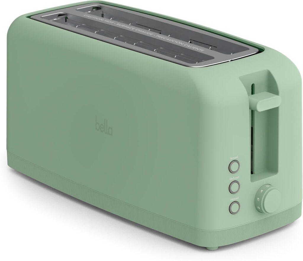bella Slice Slim Toaster, Fits-anywhere™ Kitchenware, Setting Shade Control with Reheat Cancel Buttons, Fits sourdough, 10” Long Slot, Anti Jam Auto Shutoff, Watt, Oatmilk bella Slice Slim Toaster, Fits-anywhere™ Kitchenware, Setting Shade Control with Reheat Cancel Buttons, Fits sourdough, 10” Long Slot, Anti Jam Auto Shutoff, Watt, Oatmilk