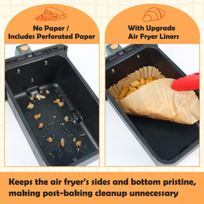 bykitchen-air-fryer-disposable-paper-liners-for-ninja-dual-airfryer-100pcs-rectangle-air-fryer-parchment-paper-sheets-fo-1