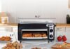 Hamilton Beach Versatile 2-in-1 Countertop Toaster Oven & Long Slot 2 Slice Toaster for Toasting & Baking, Automatic Shut Off, Shade Selector, Temperature Control, Compact Retro Design, Black (22725)